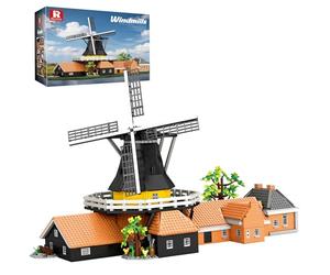 Reobrix Dutch Windmill Building Set for Adults, 55019 Architecture Building Blocks Model, Landmark Windmill House Display, Collectible Architectural Model Kit for Home Decor, Gift for 14+ (4801 PCS)