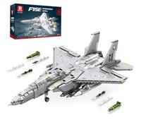 Reobrix F-15E Fighter Bomber Building Toy Set, Military Strike Eagle Fighter Jet Plane Aircraft Model for Adults, 33034 Airplane Hobby Army Fan Collection Decor Gifts for Men Kids Boy 14+ (2216 Pcs)