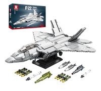 Reobrix F-22 Raptor Fighter Jet Building Sets for Adults, 33020 Military F22 Raptor Model Building Blocks Set, Technical Military Combat Plane Model, Construction Toy Gifts for Aviation Fans(1729 PCS)