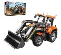 Reobrix Loader Tractor Building Block Toy with Motorset, APP/Remote Control Bulldozer Engineering Contruction Brick Vehicle, 22024 RC Technical Digger Car Gift for Adult Child 14+ (1354Pcs)