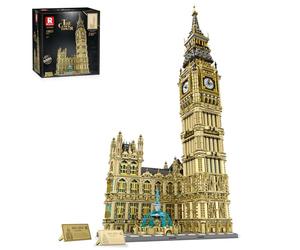 Reobrix London Big Ben Building Set, 55012 Large Landmark Tower with Working Clock, Height 139CM Big Ben Architecture Building Blocks Set for Adults,13825Pcs London Clock Model Construction Model Gift