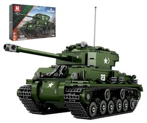 Reobrix M4A3E8 Sherman Tank Model Kit for Adults, World of Tanks Licensed | 1:30 Military Model 77030, Military Vehicle Building Kit, American Tanks Model to Built, WW2 Military Enthusiast, 836 PCS