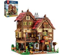 Reobrix Medieval Tavern Building Set, European Century Bistro Kit 66018, Collectible Architecture Display with Highly Detailed Wine Cellar & Armory, Creative Construction Gifts for Adults, Teens 14+