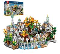 Reobrix Medieval Valley City Building Set Adults, European Architecture Model Kits, 55015 MOC Construction Toy Collection Home Office Decor, Ideal Creative Gift for Adults (4406 Pieces)
