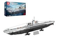 Reobrix Military U-Boat Building Block Toy, WW2 German U-35 Submarine Model Kit for Adult, 33050 War Undersea Boat Collectible Battleship Hobby Construction Set, Gifts for Boys Childs 14+ (3660Pcs)