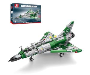 Reobrix Mirage 2000 Fighter Jet Building Kit for Adults and Teens, 1012 PCS Military Airplane Model Set, STEM Aircraft Toy with Openable Cockpit & Retractable Landing Gear, Display Collectible Gift