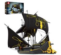 Reobrix Pirate Ship Building Blocks Kits, Black Pearl Ship Model 66022
