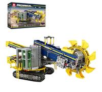 Reobrix RC Bucket Wheel Excavator Building Blocks Set, APP/Remote Control Construction Vehicle Model Kit for Adult, Technic Engineering Car Toys Gifts for Boys Childs Teens 14+ (3970 PCS)