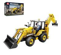 Reobrix RC Bulldozer Building Block Toy, APP/Remote Control Heavy Duty Excavator Vehicle, 22018 Technical Engineering Digger Bucket Loader Construction Brick Gift for Adult Child 14+ (2231Pcs)