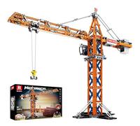 Reobrix RC Crane Building Block with Motors, Tower Crane Construction Block Vehicle Model, 22013 Technical Heavy Hobby Engineering Kits Colleciton Gift for Adults Men Teens 14+ (1288Pcs)