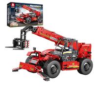 Reobrix RC Forklift Car Building Block Toy, APP/Remote Control Telescopic Arm Engineering Contruction Vehicle with Motorset, 22020 Technical Brick Truck Gift for Adult Child 14+ (2096Pcs)