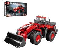 Reobrix RC Loader Building Toy for Adults, Technical Engineering Digger Vehicle Heavy Duty Hobby Kits, 22010 Mechanical Bulldozer Car Construction Brick Gift for Child Boys 14+ (1876Pcs)