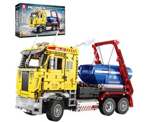 Reobrix RC Skip Loader Truck Toy Building Block with Motors, Technical Engineering Mechanical Car Construction Toy, 22016 Heavy Duty Dumper Vehicle Hobby Colleciton Gift for Adults Men Boys (1811Pcs)