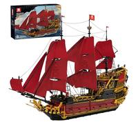 Reobrix Revenge Pirate Ship Building Block Set, Large Qeen Anns Historical Model Kit 66049, Collectible Sailing Ship Boat Construction Toy, Christmas Birthday Gifts for Adults and Kids, 5666+ Pieces