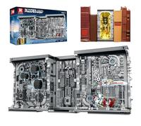 Reobrix Space War Book Nook Building Toy with Light for Adults, Star Planet Station Bookend Home Decor Organizer, 66030 Booknook Book Shelf Collectible Brick Gift for Boy Girl (3058 PCS)
