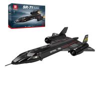 Reobrix SR-71 Blackbird Building Set | 1,733-Piece Military Aircraft Model for D