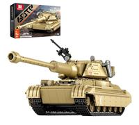 Reobrix Tank Building Toy for Adults, WW2 Military 60TP Heavy Armed Tanks