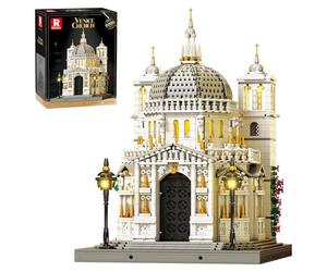 Reobrix Venice Church Building Blocks Set for Adults with Lights 55014, Landmark Architecture Venice Santa Maria Della Salute Church Model,Collectible Italy Landmark Building Toy for Adullt (4270PCS)