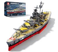 Reobrix World of Warships Bismarck Battleship Building Block Sets 3462PCS | 1:300 Scale Officially Licensed Product Bonus In-Game Content Included Large WWII Military Warship Model Collectible Toy 14+