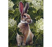 Reofrey 5D Diamond Painting Kits for Adults Rabbit Full Drill, Animal Paint with Diamonds Art Rhinestone Embroidery Cross Stitch Craft Decor (30x40 cm/ 12x16 inch)…
