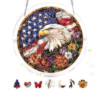 Reofrey Acrylic Puzzle Suncatcher for Adults, 83 Piece Stained Glass DIY Jigsaw Puzzle, Double-Sided Acrylic Window Hanging Decor with Chain, Gift for Mom, Home Garden Decoration, 18cm A177