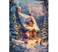 Reofrey Complete Adult Paint by Numbers Kit Santa Claus - 40x50cm Canvas, Christmas Watercolor Paint - Acrylic Paint Set - Relaxing DIY Art for Beginners & Experts - Home Wall Decoration PP1400