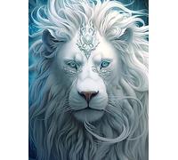 Reofrey Diamond Painting Accessories Lion DIY Diamond Art Kits, Animal 5D Diamond Painting Kits for Adults Cross Stitch, Full Drill Round Crystal Embroidery for Craft Home Wall Decor 30x40cm