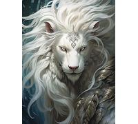 Reofrey Diamond Painting Accessories Lion DIY Diamond Art Kits, Animal 5D Diamond Painting Kits for Adults Cross Stitch, Full Drill Round Crystal Embroidery for Craft Home Wall Decor 30x40cm