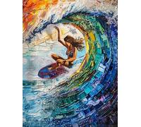 Reofrey DIY Diamond Art Kits for Adults Man, Landscapes Full Drill Round Rhinestone Diamond Art Painting Accessories, Cross Stitch Embroidery Canvas for Crafts Home Wall Decor 30x40cm PP683