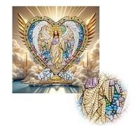 Reofrey DIY Special Shape Diamond Art Kits for Adults Jesus, Angels Small Diamond Painting Kits for Adults, Drill Rhinestone Cross Stitch Embroidery Canvas for Crafts Home Wall Decor 30x30cm