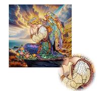Reofrey DIY Special Shape Diamond Art Kits for Adults Virgin, Angels Small Diamond Painting Kits for Adults, Drill Rhinestone Cross Stitch Embroidery Canvas for Crafts Home Wall Decor 30x30cm