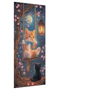 Reofrey DIY Special Shape Large Diamond Art Kits for Adults Cat, Angels Big Diamond Painting Kits for Adults, Drill Rhinestone Cross Stitch Embroidery Canvas for Crafts Home Wall Decor 30x60cm