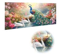 Reofrey DIY Special Shape Large Diamond Art Kits for Adults Peacock, Animals Big Diamond Painting Kits for Adults, Drill Rhinestone Cross Stitch Embroidery Canvas for Crafts Home Wall Decor 30x60cm