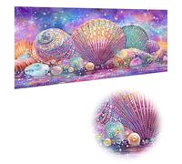 Reofrey DIY Special Shape Large Diamond Art Kits for Adults Shells, Big Diamond Painting Kits for Adults Oceans, Drill Rhinestone Cross Stitch Embroidery Canvas for Crafts Home Wall Decor 30x60cm