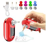 Reofrey Electric Diamond Painting Pens with Vacuum Pump - 3 Adjustable Suction Mode & Rechargeable - 4pcs Diamond Art Locator Accessories & 2 Replacement Tips - Faster Art Pickup Tool Kits(Red)