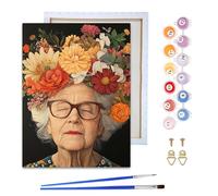 Reofrey Framed Paint by Numbers Kit for Adults & Beginner - 20x30cm Canvas Mother's Day Paint by Number - Educational & Creative Art Set for Beginners - Perfect for Home Wall Decoration