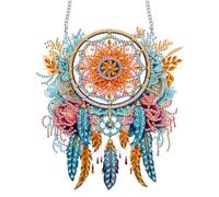 Reofrey Hanging Diamond Art Kits for Adults- 20x20cm Dreamcatchers Hanging Ornament Acrylic Board Double Sided Pattern Crystal Diamond Art Suncatcher Pendant, for Home Window Decoration Handmade Gift