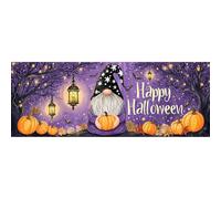 Reofrey Large Diamond Art Kits for Adults Halloween, 30x80cm/12x31.5inch Full Drill Round Rhinestone Big Diamond Painting Kit Gnomes, DIY Cross Stitch Embroidery Canvas for Crafts Home Wall Decor