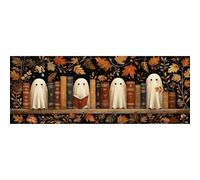 Reofrey Large Diamond Art Kits for Adults Halloween, 30x80cm/12x31.5inch Full Drill Round Rhinestone Big Diamond Painting Kit Ghosts, DIY Cross Stitch Embroidery Canvas for Crafts Home Wall Decor