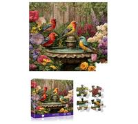Reofrey Puzzles for Adults 1000 Pieces -SONGBIRD FOUNTAIN, Challenging Impossible Jigsaw Puzzles, Classic Puzzle for Fun Family Game & Unique Home Decor (21.7 x 19.3 inch/55x49cm) Idea