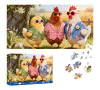 Reofrey Puzzles for Adults 1000 Pieces - SUNNY CHICK FAMILY, Special Shape Jigsaw Puzzles, Challenging Impossible Puzzle, Fun Family Game & Unique Home Decor (16x31Inch / 41x80cm) Idea
