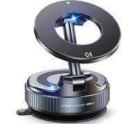 REOKILY 2026 Upgraded Magnetic Vacuum Phone Mount with 360° Rotation and 96 lb Heavy-Duty Suction for Cars, Gyms, and Mirrors - Universal Smartphone Holder