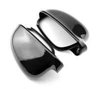 REOKIP 1K0857538/1K0857537 Car Parts Replacement Rearview Side Wing Mirror Cover Carbon Black For VW For Golf MK5 2006 2007 2008 2009 2010 (Black)