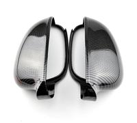 REOKIP 1K0857538/1K0857537 Car Parts Replacement Rearview Side Wing Mirror Cover Carbon Black For VW For Golf MK5 2006 2007 2008 2009 2010 (carbon fiber)