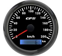 REOKIP 85MM GPS Speedometer Gauge For Motorcycle Marine Boat | Motorcycle Meter Truck Speed Gauge Meter With GPS Antenna 7 Color Backlight REOKIP