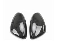 REOKIP Car Rearview Mirror Cover Black Carbon Fiber Style For Peugeot 2008 For Peugeot 208 2020 2021 2022 2023 (carbon fiber)