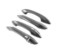 REOKIP Exterior Door Handles Door Handle Cover Trim for Hyundai for Tucson NX4 2021 2022 2023 2024 Chrome Car Side Handles Catch Overlay Exterior Accessories Outer Door Handle(Carbon Fiber Style)