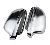 REOKIP For B8 A3 A4 A5 A6 S4 RS4 S6 RS6 2009-2015 Matt Chrome Mirror Cover Rearview Side Mirror Cap S Line (With side assist)