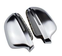 REOKIP For B8 A3 A4 A5 A6 S4 RS4 S6 RS6 2009-2015 Matt Chrome Mirror Cover Rearview Side Mirror Cap S Line (Without side assist)