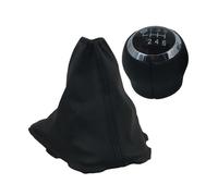 REOKIP Gear Shift Knob Boot Lever Gaitor Shifter for Toyota for Auris E150 2006-2012 Gearbox Gaiter Stick Handles Cover Shifter Lever Knob(6 Speed 1set Black)